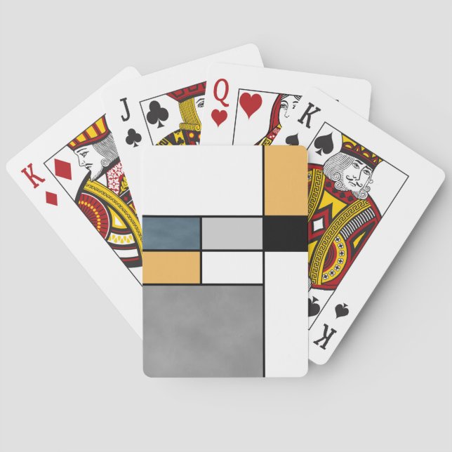 Mondrian Inspiration Spielkarten (Rückseite)