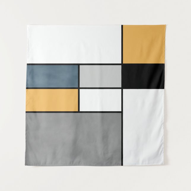 Mondrian Inspiration Wandteppich (Vorderseite)