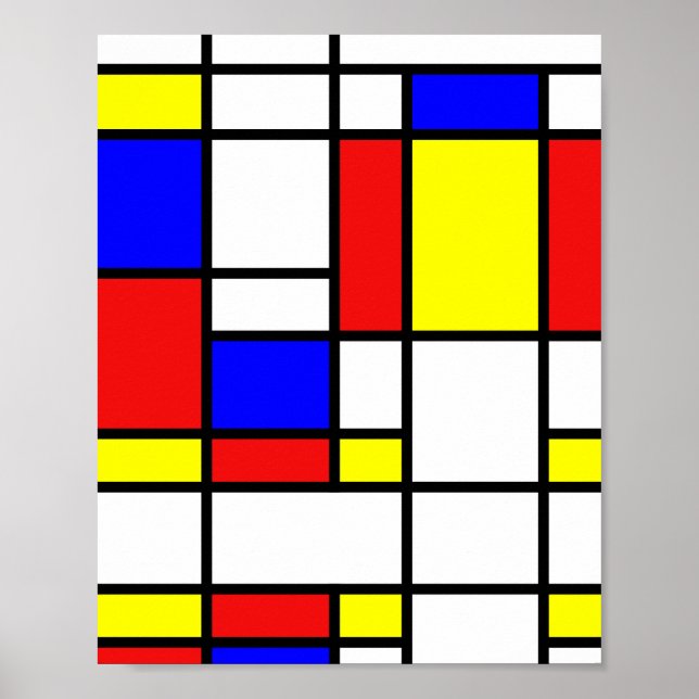 Mondrian inspiriert poster (Vorne)
