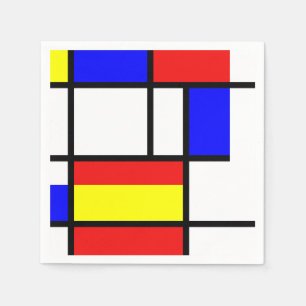 Mondrian Inspiriert Serviette
