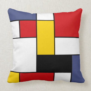 Mondrian inspirierte Entwurf Kissen