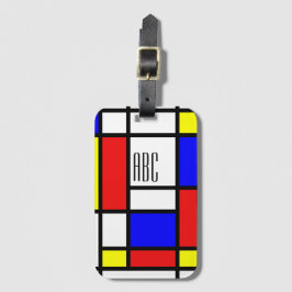 Mondrian inspirierte gepäckanhänger