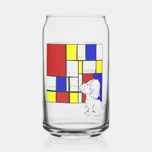 Mondrian inspirierte Kamille Dosenglas