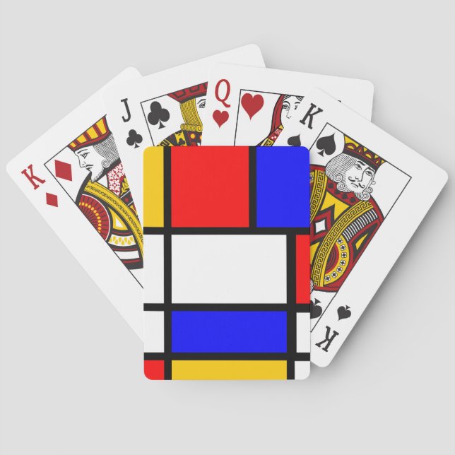 Mondrian-Kartenspiel Spielkarten (Rückseite)