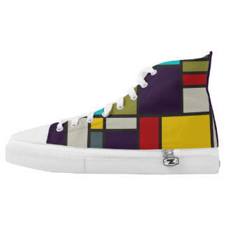 Mondrian  "Komposition in der Schuhkunst" Hoch-geschnittene Sneaker