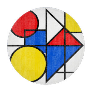 Mondrian-Komposition in Primärfarben Schneidebrett