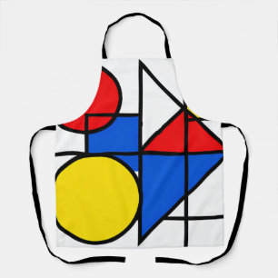 Mondrian-Komposition in Primärfarben Schürze