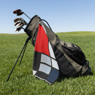 Mondrian - Komposition mit großer roter Fläche Golfhandtuch