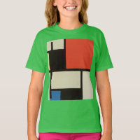 Mondrian Komposition Moderne Abstrakte grüne Kinde