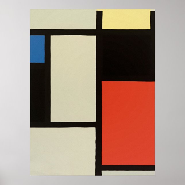 Mondrian Komposition Moderne Abstrakte Malerei Art Poster (Vorne)