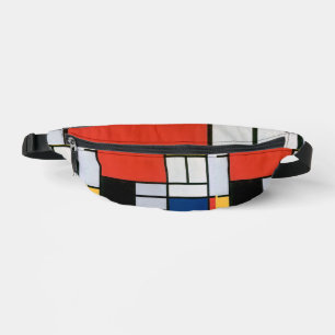 Mondrian Komposition Red Yellow Blue Black Bauchtasche