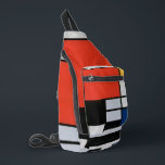 Mondrian Komposition Red Yellow Blue Black Crossbody Bag<br><div class="desc">Piet Mondrian's Komposition mit einem berühmten Gemälde aus Rot,  Gelb,  Blau und Schwarz (1921).</div>
