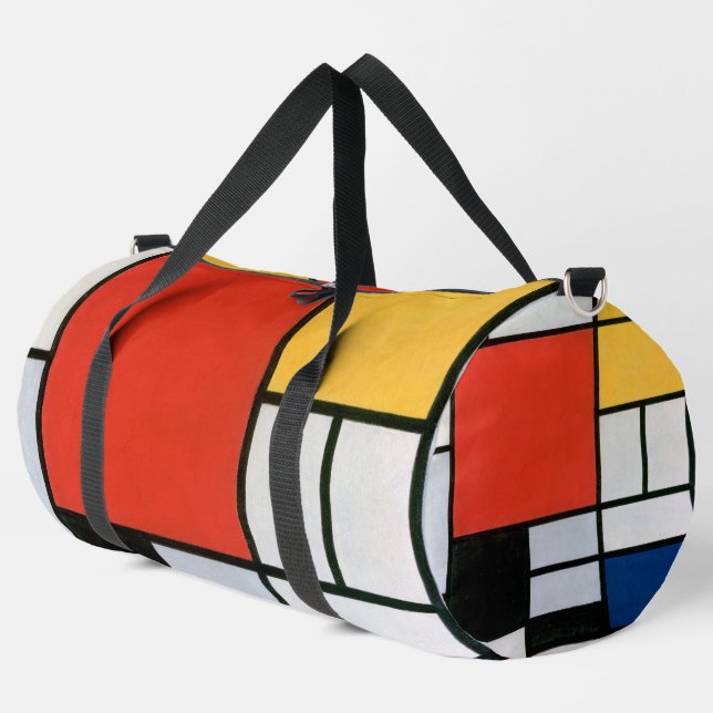 Mondrian Komposition Red Yellow Blue Black Duffle Bag (Linke Ecke)