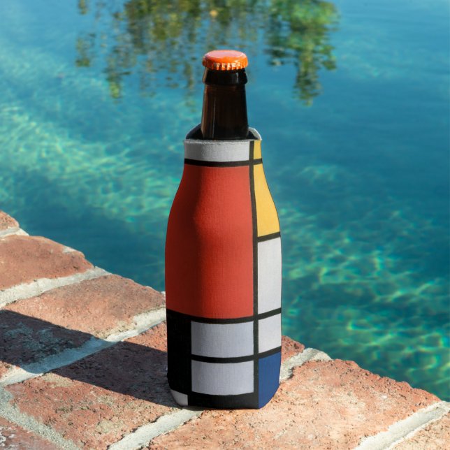 Mondrian Komposition Red Yellow Blue Black Flaschenkühler (In Situ Pool)