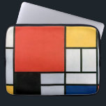 Mondrian Komposition Red Yellow Blue Black Laptopschutzhülle<br><div class="desc">Piet Mondrian's Komposition mit einem berühmten Gemälde aus Rot,  Gelb,  Blau und Schwarz (1921).</div>