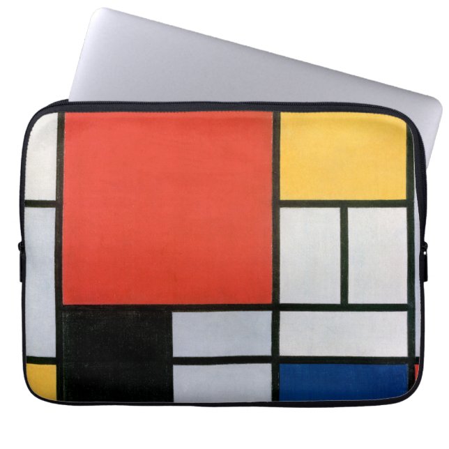 Mondrian Komposition Red Yellow Blue Black Laptopschutzhülle (Vorderseite)