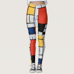 Mondrian Komposition Red Yellow Blue Black Leggings<br><div class="desc">Piet Mondrian's Komposition mit einem berühmten Gemälde aus Rot,  Gelb,  Blau und Schwarz (1921).</div>