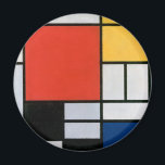 Mondrian Komposition Red Yellow Blue Black Magnet<br><div class="desc">Piet Mondrian's Komposition mit einem berühmten Gemälde aus Rot,  Gelb,  Blau und Schwarz (1921).</div>