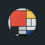 Mondrian Komposition Red Yellow Blue Black Magnet<br><div class="desc">Piet Mondrian's Komposition mit einem berühmten Gemälde aus Rot,  Gelb,  Blau und Schwarz (1921).</div>