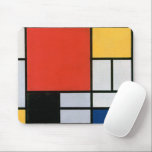 Mondrian Komposition Red Yellow Blue Black Mousepad<br><div class="desc">Piet Mondrian's Komposition mit einem berühmten Gemälde aus Rot, Gelb, Blau und Schwarz (1921).</div>