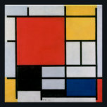 Mondrian Komposition Red Yellow Blue Black Poster<br><div class="desc">Piet Mondrian's Komposition mit einem berühmten Gemälde aus Rot,  Gelb,  Blau und Schwarz (1921).</div>
