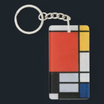 Mondrian Komposition Red Yellow Blue Black Schlüsselanhänger<br><div class="desc">Piet Mondrian's Komposition mit einem berühmten Gemälde aus Rot, Gelb, Blau und Schwarz (1921).</div>