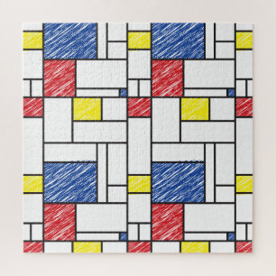 Mondrian Kritzeleien Minimalistischer De-Stijl-Sti