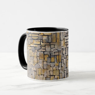 Mondrian Kubistische Übergangs-Kunst-Morphing-Tass Tasse