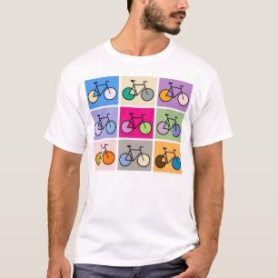 Mondrian Kunst-Fahrrad-T-Shirt T-Shirt
