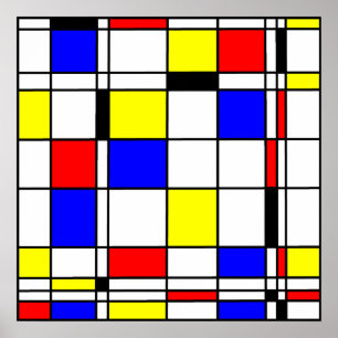 Mondrian Kunstart Poster