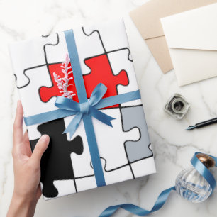 Mondrian Mania Retro Geschenkpapier