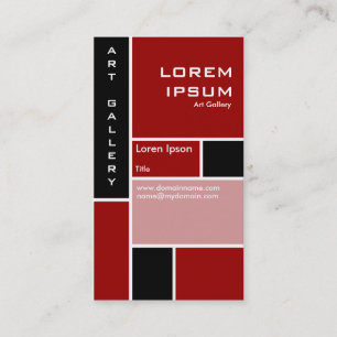 Mondrian - Maroon Visitenkarte