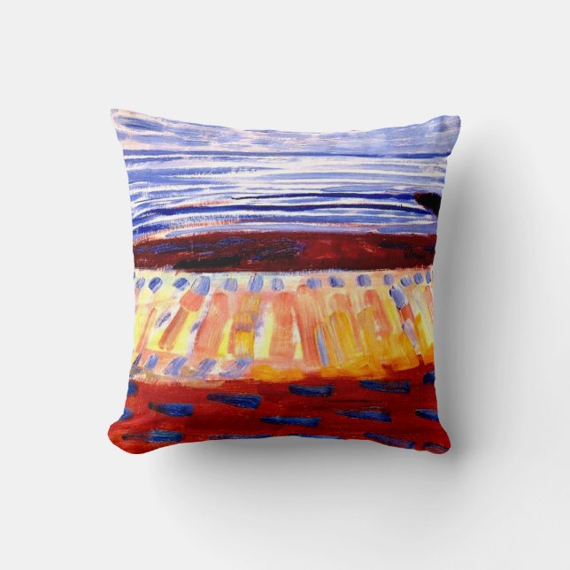 Mondrian - Meer nach Sonnenuntergang, buntes Bild Kissen (Vorderseite)