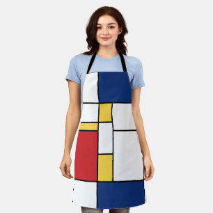 Mondrian Minimalistisch Abstrakt Art Primärfarben Schürze