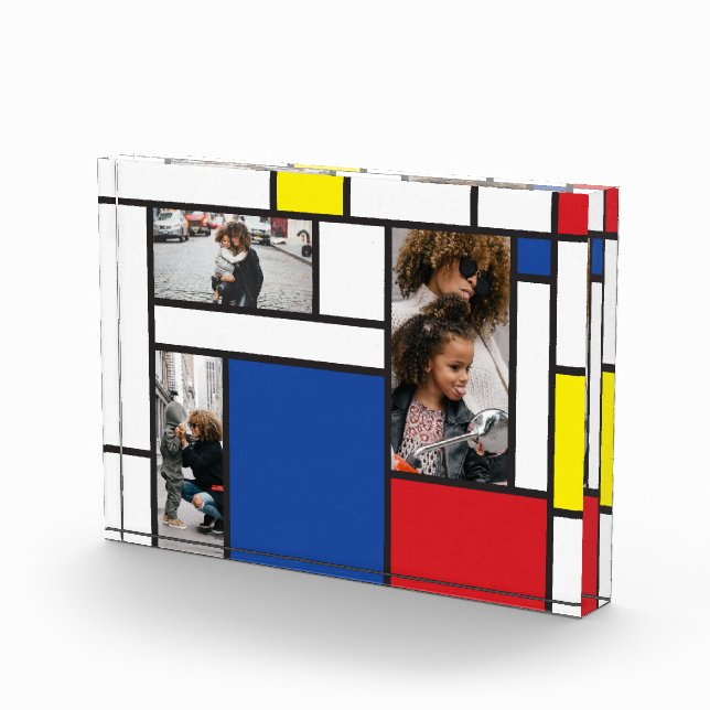 Mondrian Minimalistisch De Stijl Geo Foto Moderne  (Rechts)
