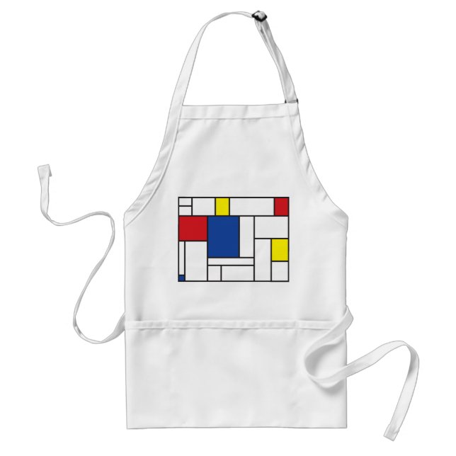 Mondrian Minimalistisch De Stijl Moderne Kunst Schürze (Vorne)