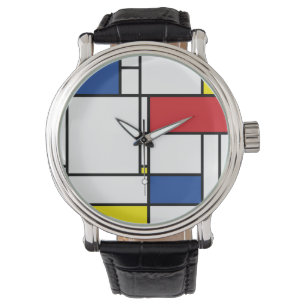 Mondrian Minimalistisch Geometric De Stijl Modern  Armbanduhr