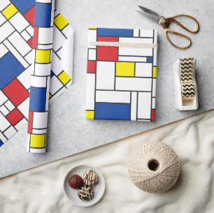 Mondrian Minimalistisch Geometric De Stijl Modern  Geschenkpapier