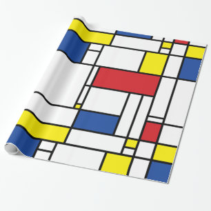 Mondrian Minimalistisch Geometric De Stijl Modern  Geschenkpapier