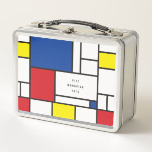 Mondrian Minimalistisch Geometric De Stijl Modern  Metall Brotdose