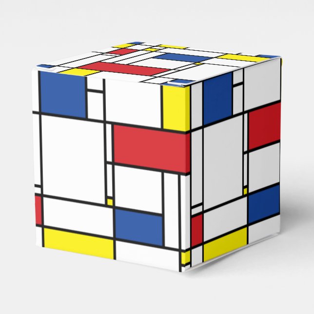 Mondrian Minimalistisch Geometric De Stijl Moderne Geschenkschachtel (Vorderseite)