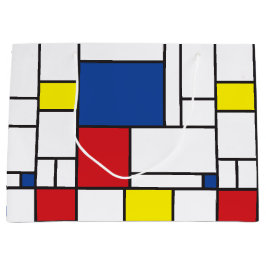 Mondrian Minimalistisch Geometric De Stijl Moderne Große Geschenktüte