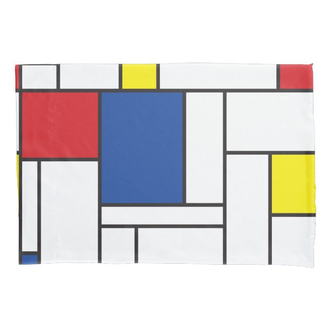 Mondrian Minimalistisch Geometric De Stijl Moderne Kissenbezug (Vorderseite)