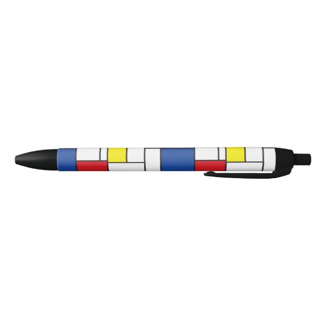 Mondrian Minimalistisch Geometric De Stijl Moderne Kugelschreiber (Unterseite)
