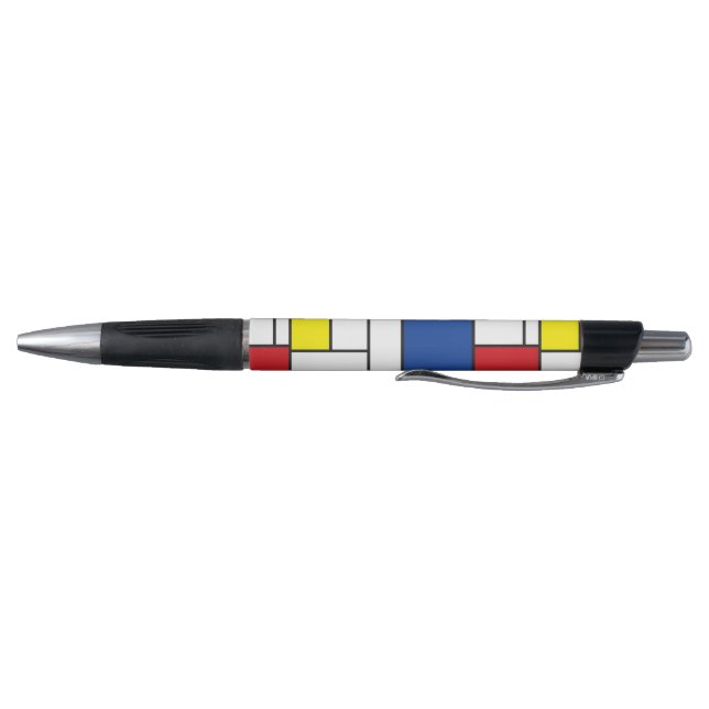 Mondrian Minimalistisch Geometric De Stijl Moderne Kugelschreiber (Unterseite)