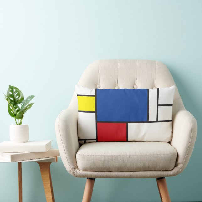 Mondrian Minimalistisch Geometric De Stijl Moderne Lendenkissen (Stuhl )