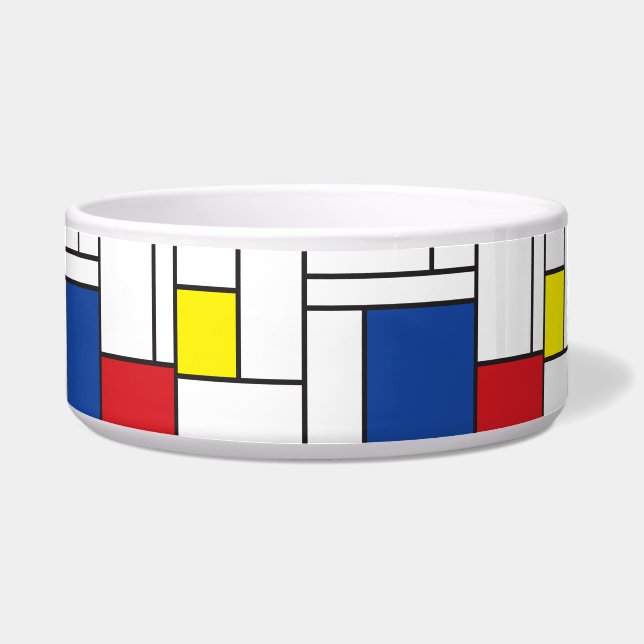 Mondrian Minimalistisch Geometric De Stijl Moderne Napf (Vorderseite)