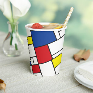 Mondrian Minimalistisch Geometric De Stijl Moderne Pappbecher