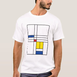 Mondrian Minimalistisch Geometric De Stijl Moderne T-Shirt
