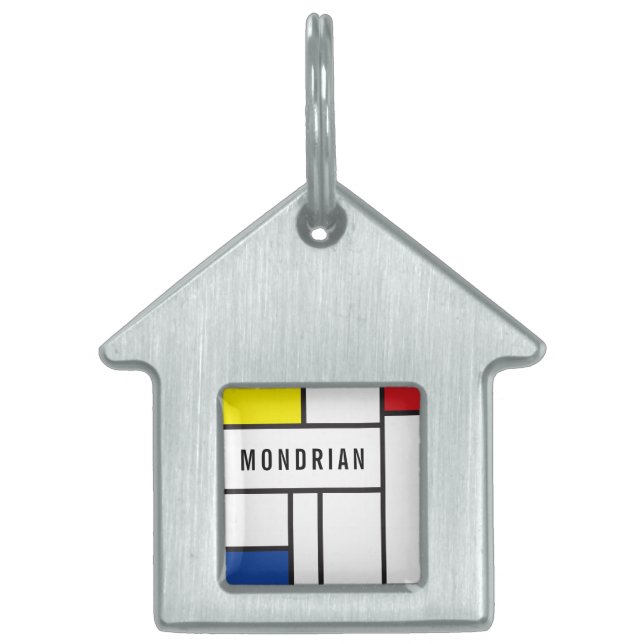 Mondrian Minimalistisch Geometric De Stijl Moderne Tiermarke (Vorderseite)